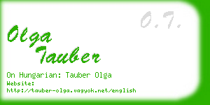 olga tauber business card